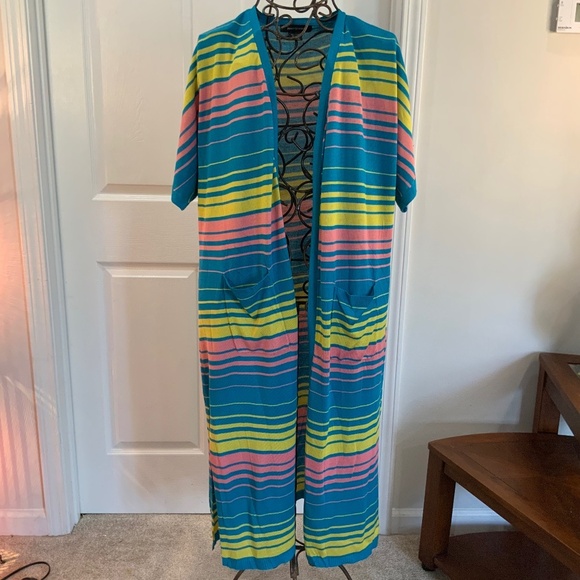 ASHLEY STEWART CARDIGAN STRIPED PLUS SIZE 18/20 - Picture 9 of 9